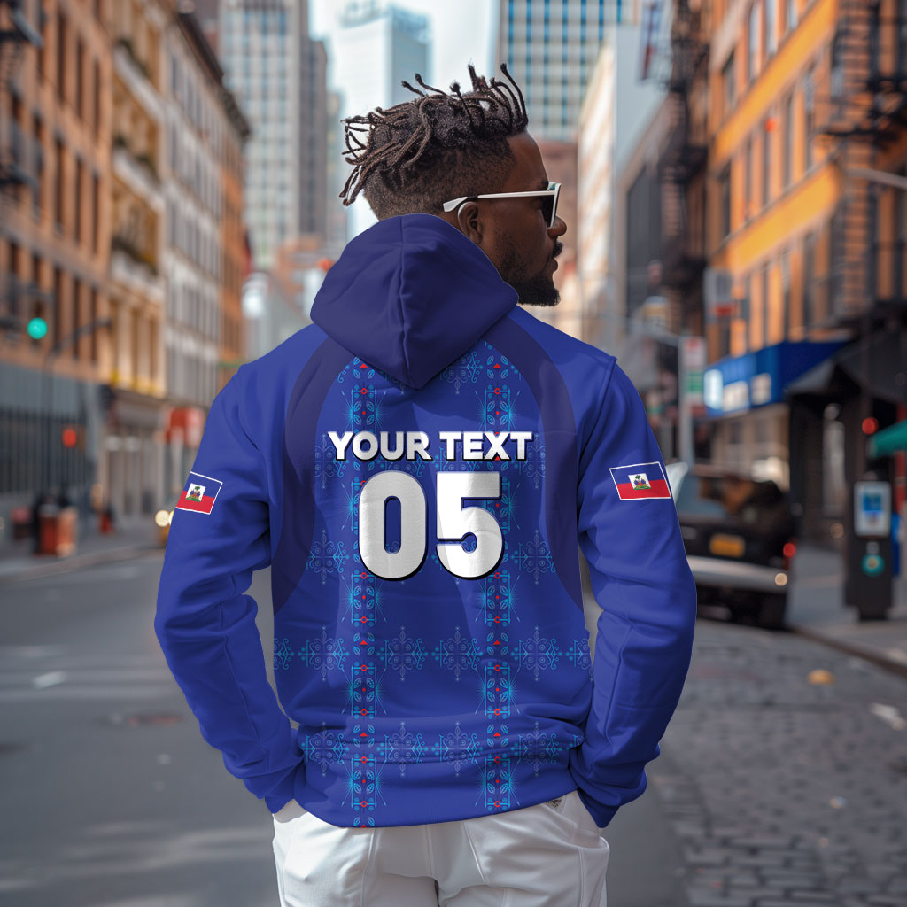 Custom Haiti Ayiti Nan Mondyal 2026 Hoodie Fyete Lit Victwa Blue Version