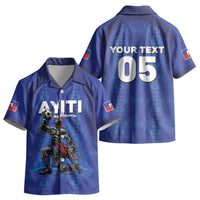 Custom Haiti Ayiti Nan Mondyal 2026 Kid Hawaiian Shirt Fyete Lit Victwa Blue Version LT05