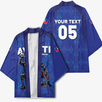 Custom Haiti Ayiti Nan Mondyal 2026 Kimono Fyete Lit Victwa Blue Version