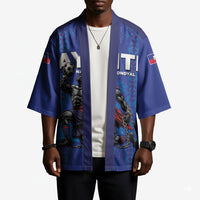 Custom Haiti Ayiti Nan Mondyal 2026 Kimono Fyete Lit Victwa Blue Version