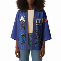 Custom Haiti Ayiti Nan Mondyal 2026 Kimono Fyete Lit Victwa Blue Version