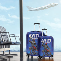 Haiti Ayiti Nan Mondyal 2026 Luggage Cover Fyete Lit Victwa Blue Version
