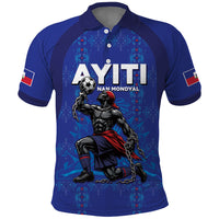 Custom Haiti Ayiti Nan Mondyal 2026 Polo Shirt Fyete Lit Victwa Blue Version