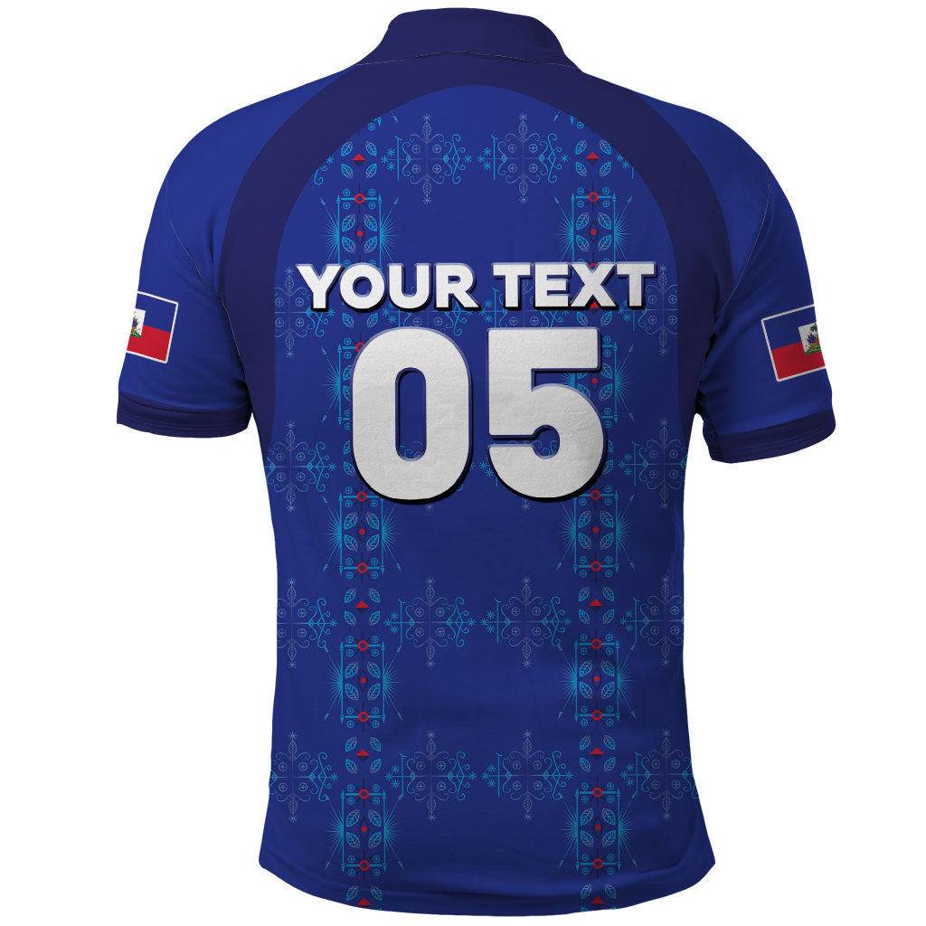 Custom Haiti Ayiti Nan Mondyal 2026 Polo Shirt Fyete Lit Victwa Blue Version