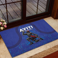 Haiti Ayiti Nan Mondyal 2026 Rubber Doormat Fyete Lit Victwa Blue Version