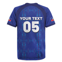 Custom Haiti Ayiti Nan Mondyal 2026 Rugby Jersey Fyete Lit Victwa Blue Version