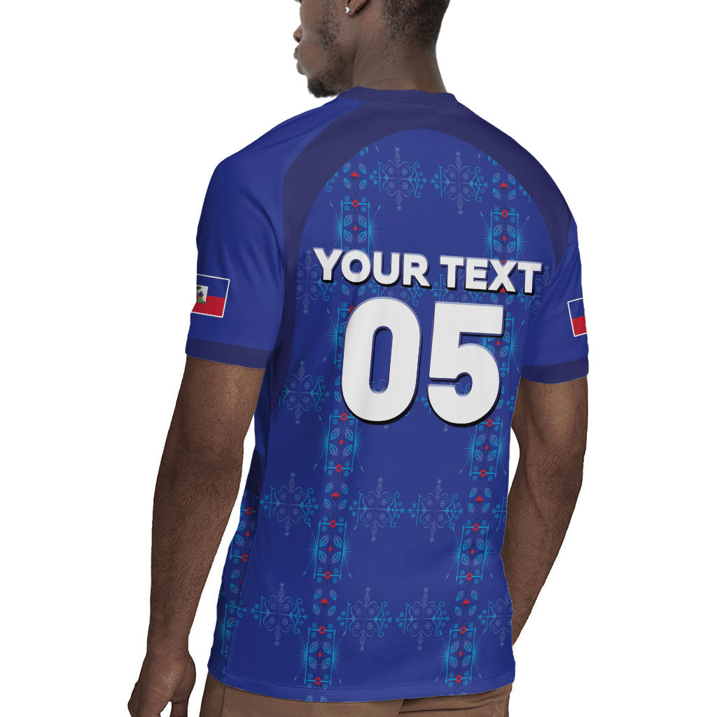 Custom Haiti Ayiti Nan Mondyal 2026 Rugby Jersey Fyete Lit Victwa Blue Version