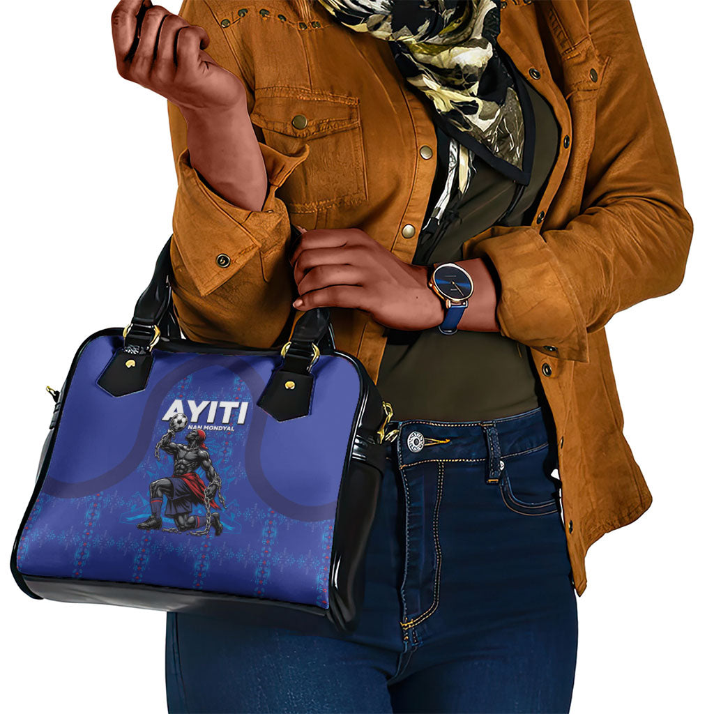 Haiti Ayiti Nan Mondyal 2026 Shoulder Handbag Fyete Lit Victwa Blue Version