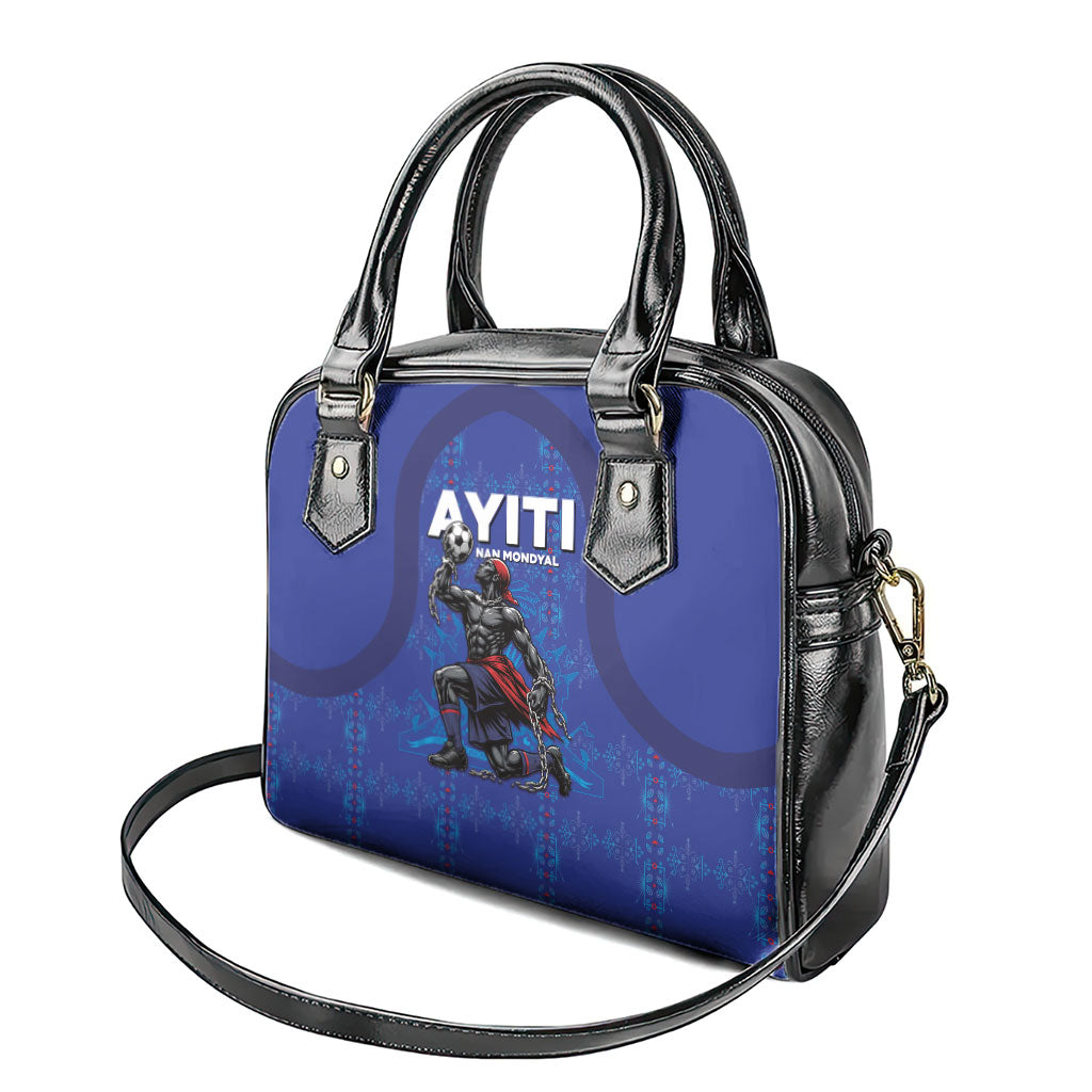 Haiti Ayiti Nan Mondyal 2026 Shoulder Handbag Fyete Lit Victwa Blue Version