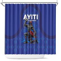 Haiti Ayiti Nan Mondyal 2026 Shower Curtain Fyete Lit Victwa Blue Version