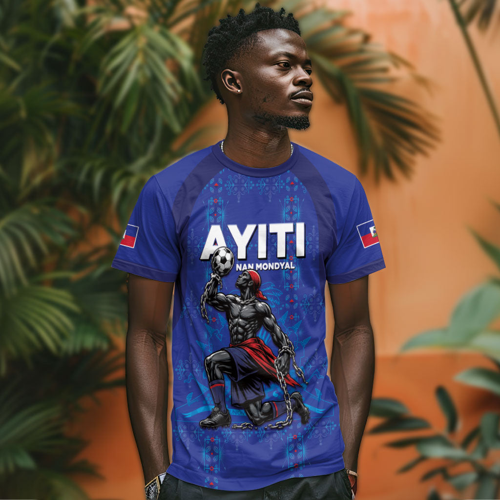 Custom Haiti Ayiti Nan Mondyal 2026 T shirt Fyete Lit Victwa Blue Version