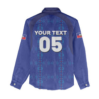 Custom Haiti Ayiti Nan Mondyal 2026 Women Casual Shirt Fyete Lit Victwa Blue Version
