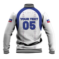 Custom Haiti Ayiti Nan Mondyal 2026 Baseball Jacket Fyete Lit Victwa White Version