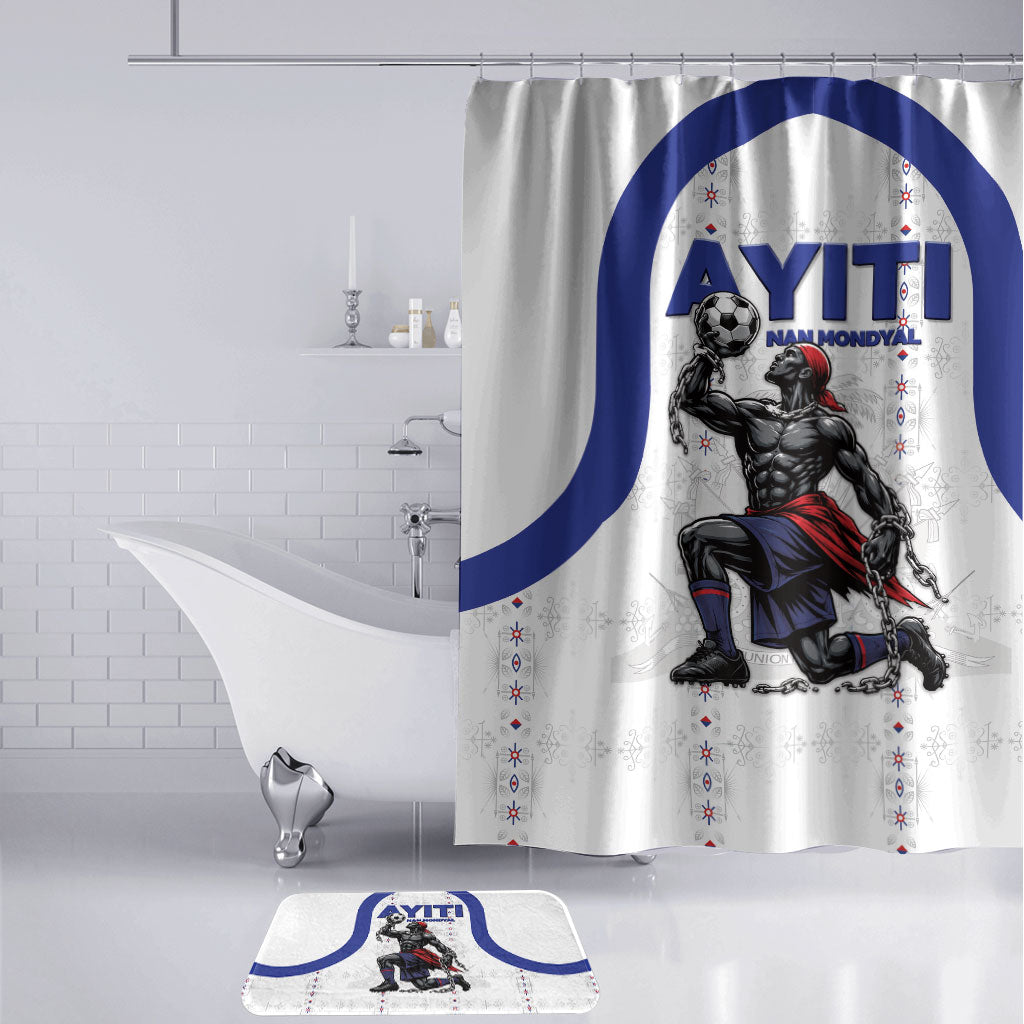 Haiti Ayiti Nan Mondyal 2026 Bathroom Set Fyete Lit Victwa White Version