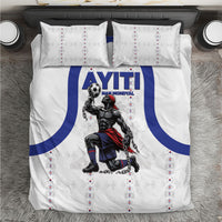 Haiti Ayiti Nan Mondyal 2026 Bedding Set Fyete Lit Victwa White Version