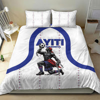 Haiti Ayiti Nan Mondyal 2026 Bedding Set Fyete Lit Victwa White Version