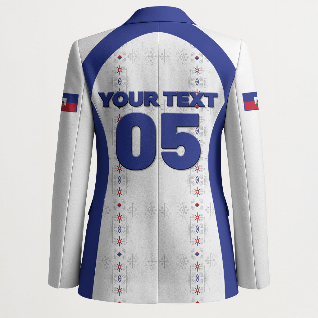 Custom Haiti Ayiti Nan Mondyal 2026 Blazer Fyete Lit Victwa White Version