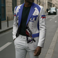 Custom Haiti Ayiti Nan Mondyal 2026 Blazer Fyete Lit Victwa White Version