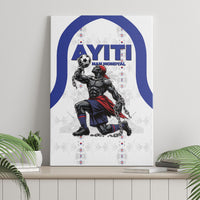Haiti Ayiti Nan Mondyal 2026 Canvas Wall Art Fyete Lit Victwa White Version