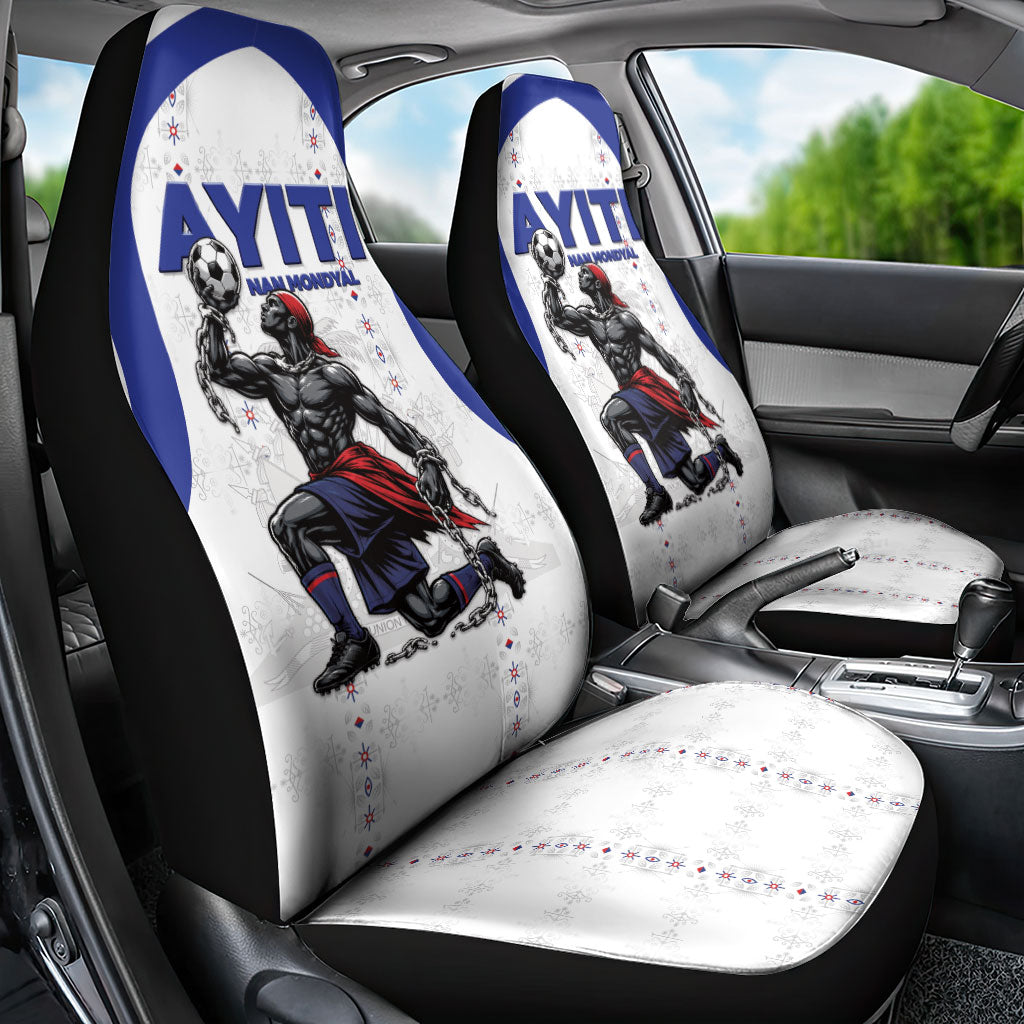 Haiti Ayiti Nan Mondyal 2026 Car Seat Cover Fyete Lit Victwa White Version