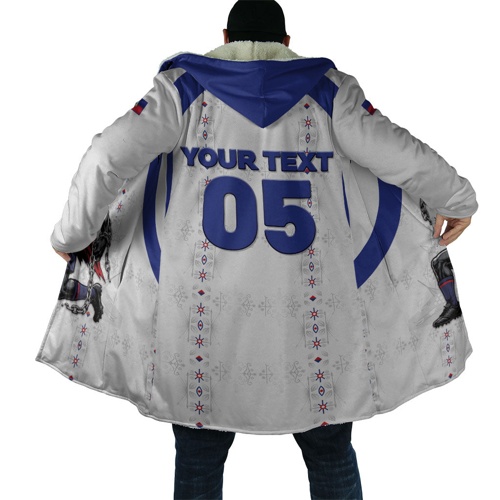 Custom Haiti Ayiti Nan Mondyal 2026 Cloak Fyete Lit Victwa White Version