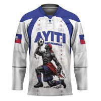 Custom Haiti Ayiti Nan Mondyal 2026 Hockey Jersey Fyete Lit Victwa White Version