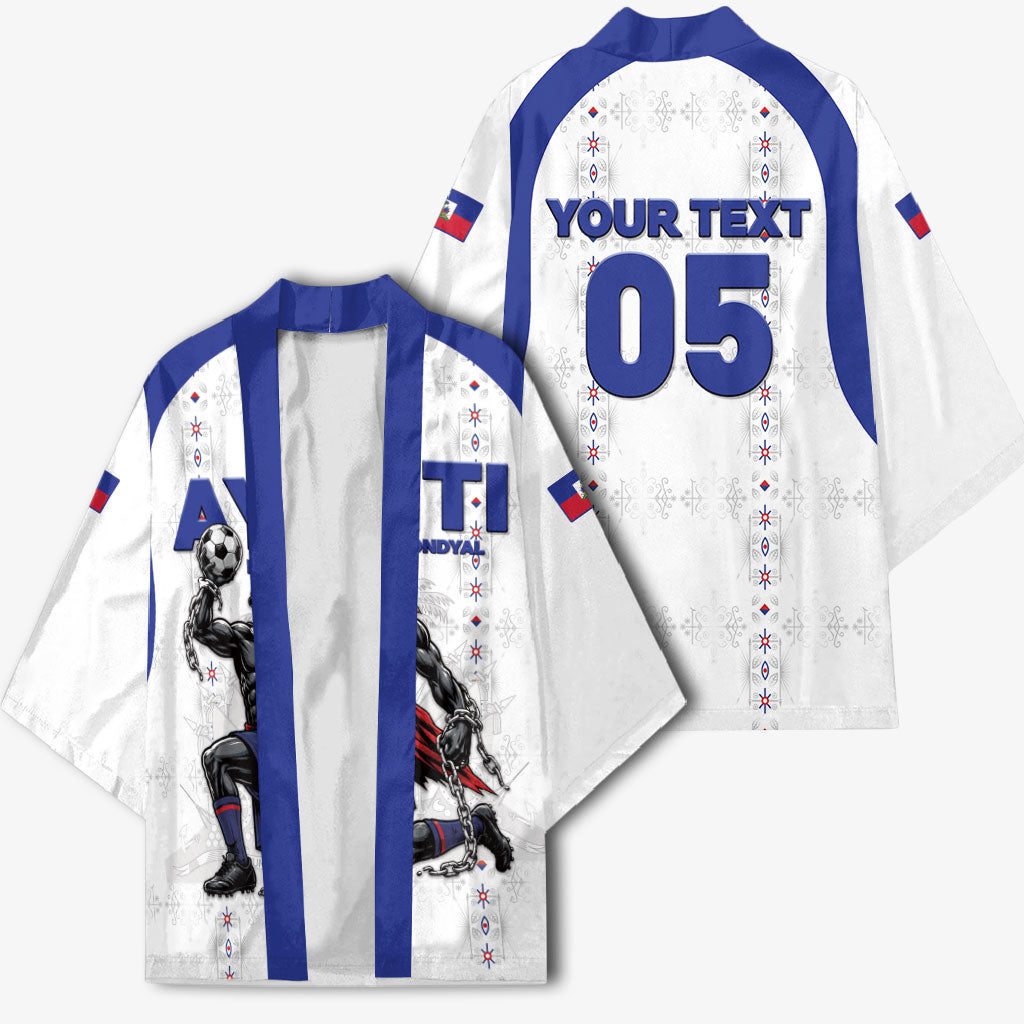 Custom Haiti Ayiti Nan Mondyal 2026 Kimono Fyete Lit Victwa White Version