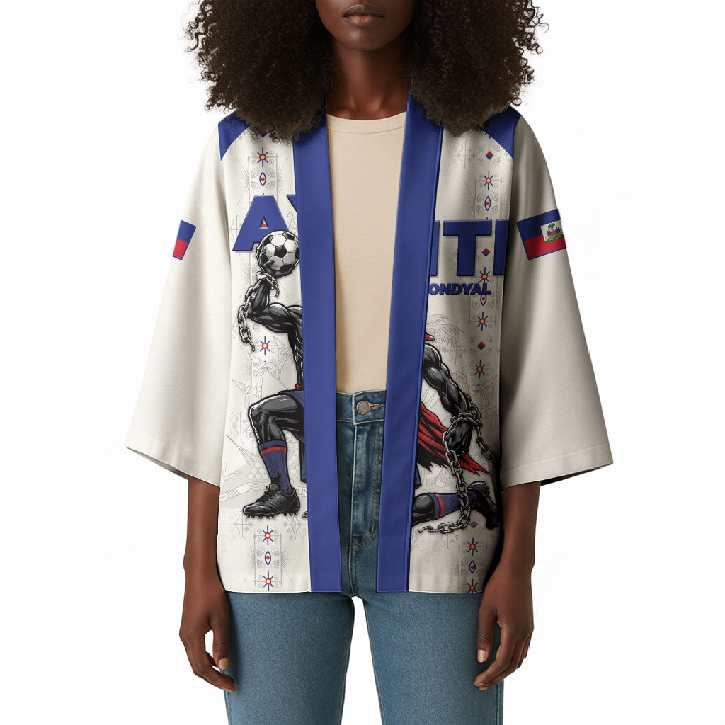 Custom Haiti Ayiti Nan Mondyal 2026 Kimono Fyete Lit Victwa White Version