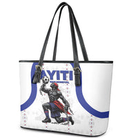 Haiti Ayiti Nan Mondyal 2026 Leather Tote Bag Fyete Lit Victwa White Version