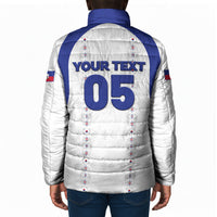 Custom Haiti Ayiti Nan Mondyal 2026 Padded Jacket Fyete Lit Victwa White Version
