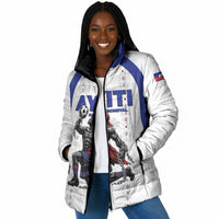 Custom Haiti Ayiti Nan Mondyal 2026 Padded Jacket Fyete Lit Victwa White Version
