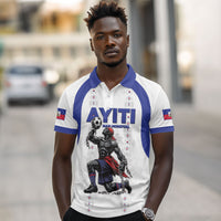 Custom Haiti Ayiti Nan Mondyal 2026 Polo Shirt Fyete Lit Victwa White Version