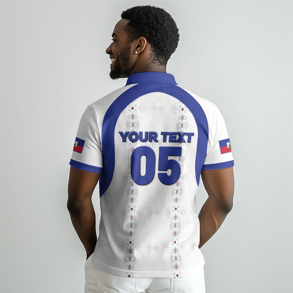 Custom Haiti Ayiti Nan Mondyal 2026 Polo Shirt Fyete Lit Victwa White Version LT05