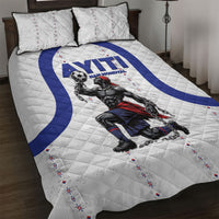 Haiti Ayiti Nan Mondyal 2026 Quilt Bed Set Fyete Lit Victwa White Version