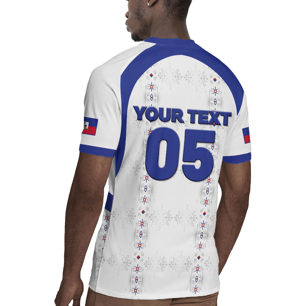 Custom Haiti Ayiti Nan Mondyal 2026 Rugby Jersey Fyete Lit Victwa White Version