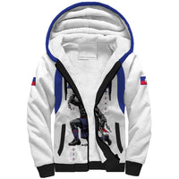 Custom Haiti Ayiti Nan Mondyal 2026 Sherpa Hoodie Fyete Lit Victwa White Version