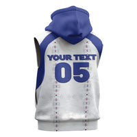 Custom Haiti Ayiti Nan Mondyal 2026 Sleeveless Zip Hoodie Fyete Lit Victwa White Version