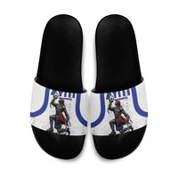 Haiti Ayiti Nan Mondyal 2026 Slide Sandals Fyete Lit Victwa White Version