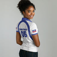 Custom Haiti Ayiti Nan Mondyal 2026 Women Polo Shirt Fyete Lit Victwa White Version