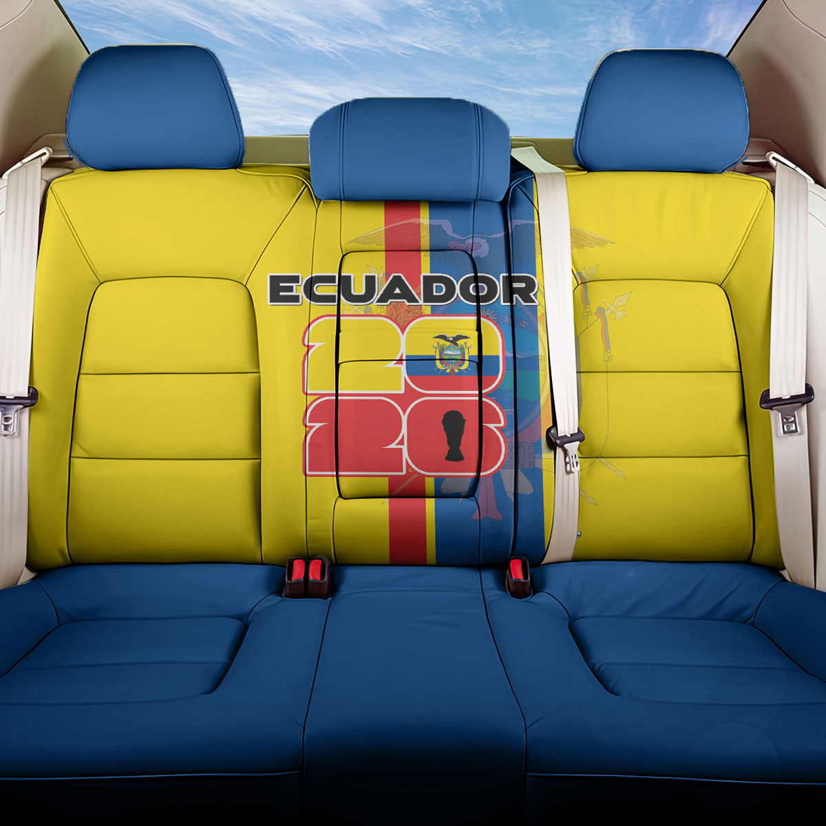 Ecuador Football 2026 Back Car Seat Cover South American Pride