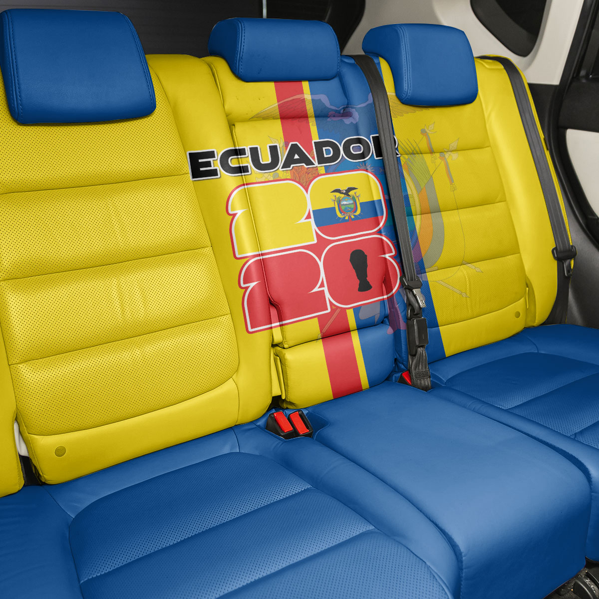 Ecuador Football 2026 Back Car Seat Cover South American Pride