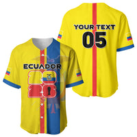 Custom Ecuador Football 2026 Baseball Jersey South American Pride