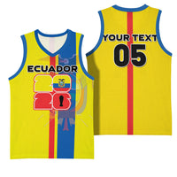 Custom Ecuador Football 2026 Basketball Jersey South American Pride