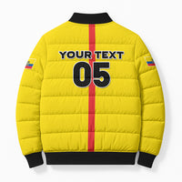 Custom Ecuador Football 2026 Bomber Puffer Jacket South American Pride