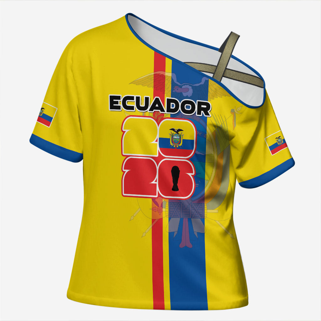 Custom Ecuador Football 2026 Cross Shoulder Shirt South American Pride