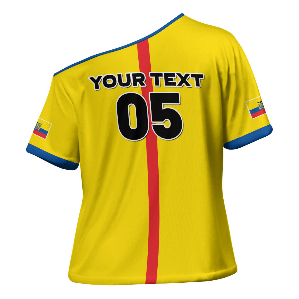 Custom Ecuador Football 2026 Cross Shoulder Shirt South American Pride