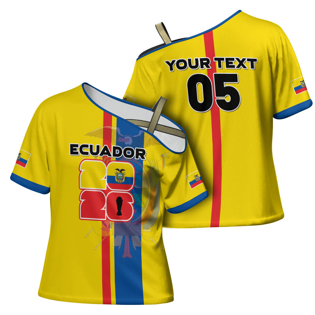 Custom Ecuador Football 2026 Cross Shoulder Shirt South American Pride