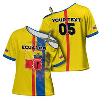 Custom Ecuador Football 2026 Cross Shoulder Shirt South American Pride