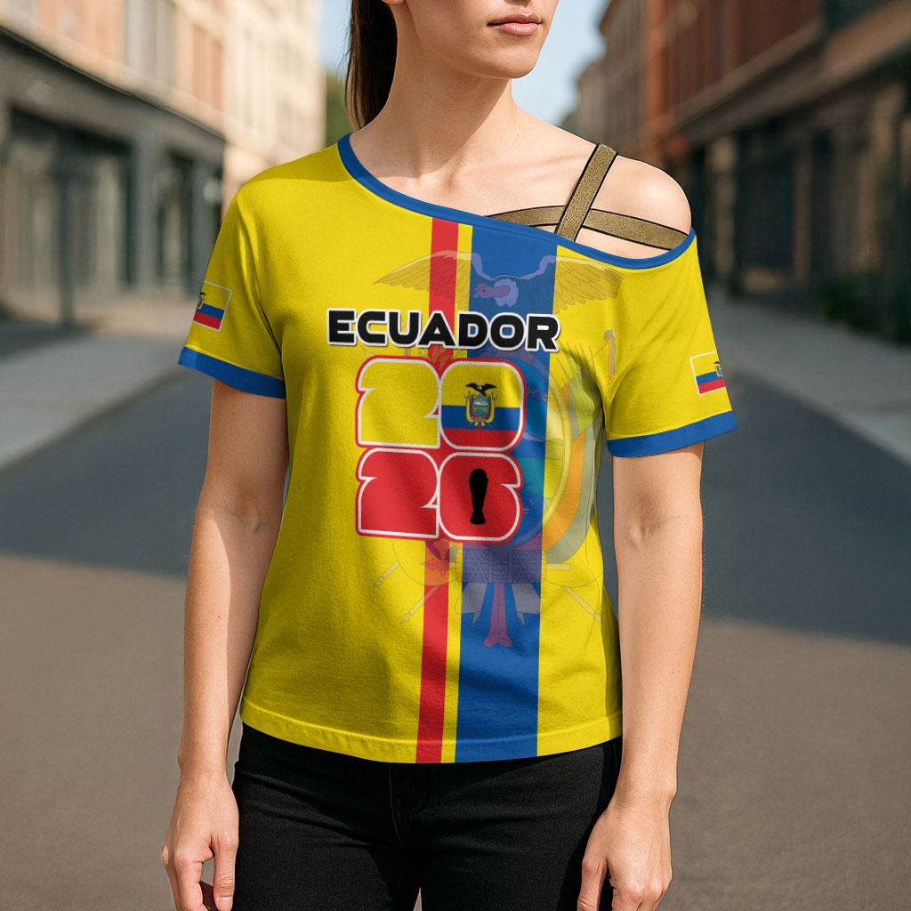 Custom Ecuador Football 2026 Cross Shoulder Shirt South American Pride