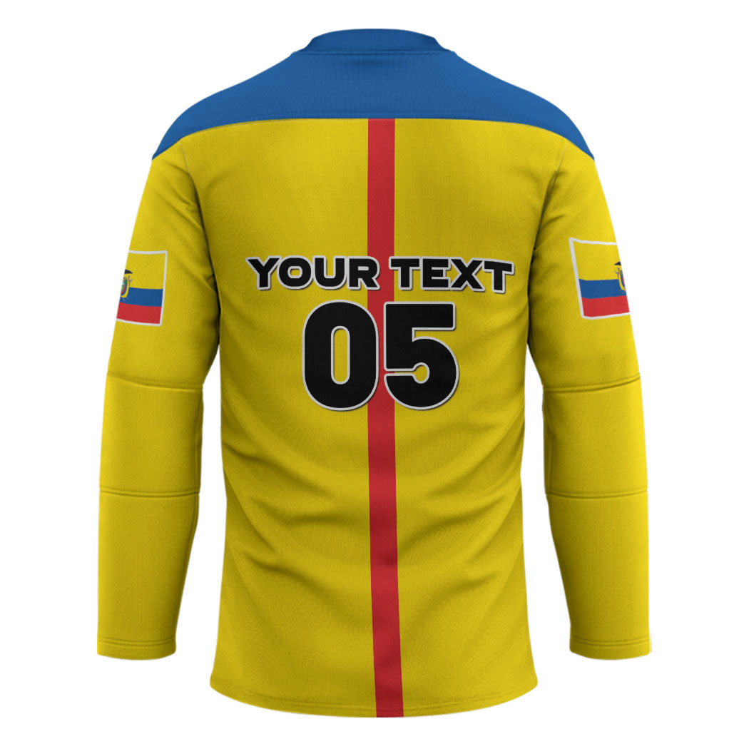 Custom Ecuador Football 2026 Hockey Jersey South American Pride